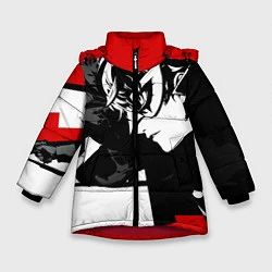 Куртка зимняя для девочки Persona 5, цвет: 3D-красный