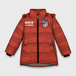 Куртка зимняя для девочки Atletico Madrid: Red Ellipse, цвет: 3D-светло-серый