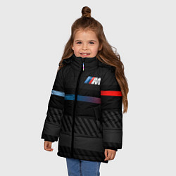 Куртка зимняя для девочки BMW: Brand Lines, цвет: 3D-черный — фото 2