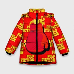 Куртка зимняя для девочки Pulp Fiction: Boxing glove, цвет: 3D-черный