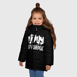 Куртка зимняя для девочки Deep Purple, цвет: 3D-черный — фото 2