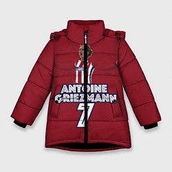 Куртка зимняя для девочки Antoine Griezmann 7, цвет: 3D-черный