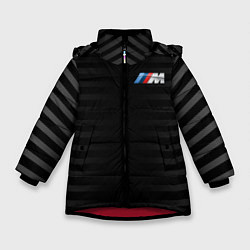 Куртка зимняя для девочки BMW M BLACK & GREY, цвет: 3D-красный