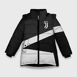 Куртка зимняя для девочки FC Juventus: Sport Geometry, цвет: 3D-черный