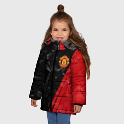 Куртка зимняя для девочки FC Manchester United: Abstract, цвет: 3D-черный — фото 2
