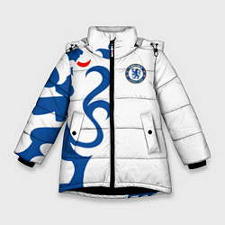 Куртка зимняя для девочки FC Chelsea: White Lion, цвет: 3D-черный