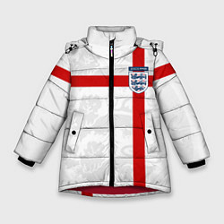 Куртка зимняя для девочки Сборная Англии, цвет: 3D-красный