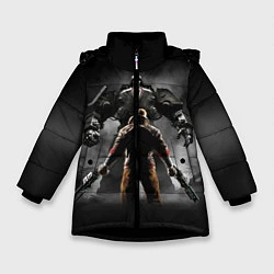 Куртка зимняя для девочки Wolfenstein Battle, цвет: 3D-черный