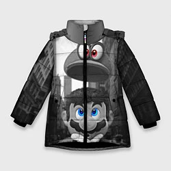 Куртка зимняя для девочки Super Mario: Citizen Odyssey, цвет: 3D-черный