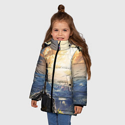 Куртка зимняя для девочки Knight Link, цвет: 3D-красный — фото 2