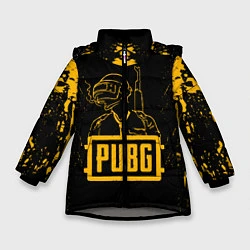 Куртка зимняя для девочки PUBG: Black Soldier, цвет: 3D-светло-серый