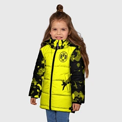 Куртка зимняя для девочки FC Borussia Dortmund: Yellow Original, цвет: 3D-черный — фото 2