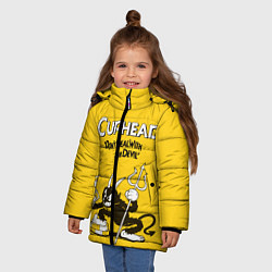 Куртка зимняя для девочки Cuphead: Black Devil, цвет: 3D-светло-серый — фото 2