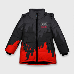 Куртка зимняя для девочки Audi: Tricolor, цвет: 3D-черный
