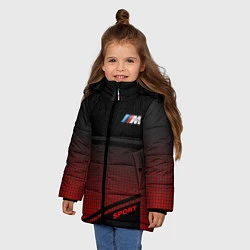Куртка зимняя для девочки BMW 2018 M Sport, цвет: 3D-красный — фото 2