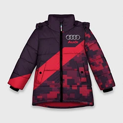 Зимняя куртка для девочки Audi: Red Pixel