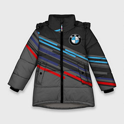 Куртка зимняя для девочки BMW BRAND COLOR, цвет: 3D-светло-серый