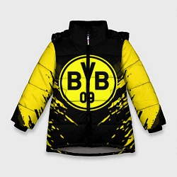 Куртка зимняя для девочки Borussia FC: Sport Fashion, цвет: 3D-светло-серый