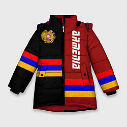 Куртка зимняя для девочки Armenia, цвет: 3D-красный