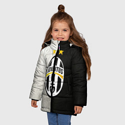 Куртка зимняя для девочки FC Juventus W&B, цвет: 3D-черный — фото 2