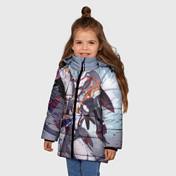 Куртка зимняя для девочки Zero Two, цвет: 3D-светло-серый — фото 2