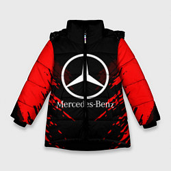 Куртка зимняя для девочки Mercedes-Benz: Red Anger, цвет: 3D-черный