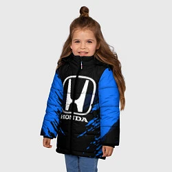 Куртка зимняя для девочки Honda: Blue Anger, цвет: 3D-черный — фото 2