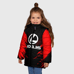 Куртка зимняя для девочки Lexus: Red Anger, цвет: 3D-черный — фото 2