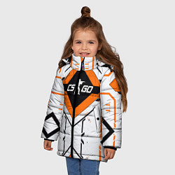 Куртка зимняя для девочки CS:GO Techno Asiimov, цвет: 3D-черный — фото 2