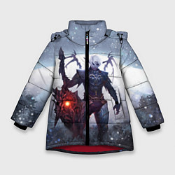 Куртка зимняя для девочки Dark Knight, цвет: 3D-красный