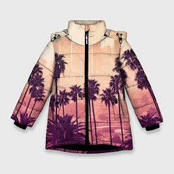 Куртка зимняя для девочки Los Angeles, цвет: 3D-черный