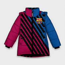 Куртка зимняя для девочки FCB, цвет: 3D-черный