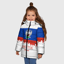 Куртка зимняя для девочки Irkutsk: Russia, цвет: 3D-светло-серый — фото 2