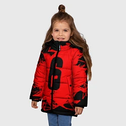 Куртка зимняя для девочки R6S: Red Outbreak, цвет: 3D-светло-серый — фото 2