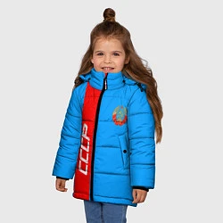 Куртка зимняя для девочки СССР: Blue Collection, цвет: 3D-светло-серый — фото 2