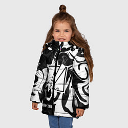 Куртка зимняя для девочки Rainbow Six: Black & White, цвет: 3D-красный — фото 2