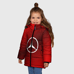 Куртка зимняя для девочки Mercedes: Red Carbon, цвет: 3D-черный — фото 2
