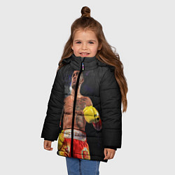 Куртка зимняя для девочки Vasyl Lomachenko, цвет: 3D-светло-серый — фото 2