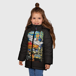 Куртка зимняя для девочки Войска ПВО, цвет: 3D-черный — фото 2
