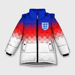 Куртка зимняя для девочки Сборная Англии: Тренировочная ЧМ-2018, цвет: 3D-светло-серый