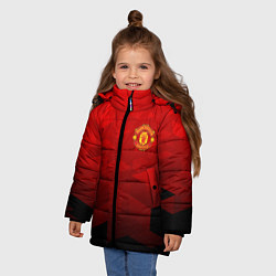 Куртка зимняя для девочки FC Man UTD: Red Poly, цвет: 3D-черный — фото 2