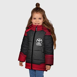 Куртка зимняя для девочки Toyota: Metal Sport, цвет: 3D-красный — фото 2