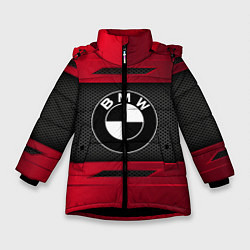 Куртка зимняя для девочки BMW SPORT, цвет: 3D-черный