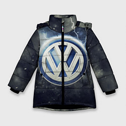 Куртка зимняя для девочки Wolksvagen Storm, цвет: 3D-черный