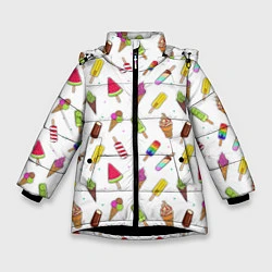 Куртка зимняя для девочки Summer Mix, цвет: 3D-черный