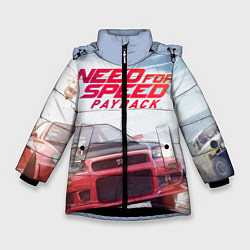Куртка зимняя для девочки Need for Speed: Payback, цвет: 3D-черный