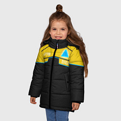 Куртка зимняя для девочки Detroit: AP700 Yellow & Black, цвет: 3D-черный — фото 2