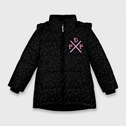 Куртка зимняя для девочки Pew Die Pie, цвет: 3D-черный