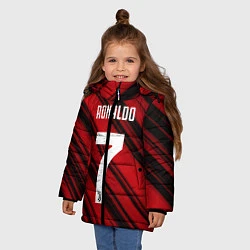 Куртка зимняя для девочки Ronaldo 7: Red Sport, цвет: 3D-красный — фото 2