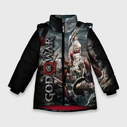 Куртка зимняя для девочки God of War, цвет: 3D-красный